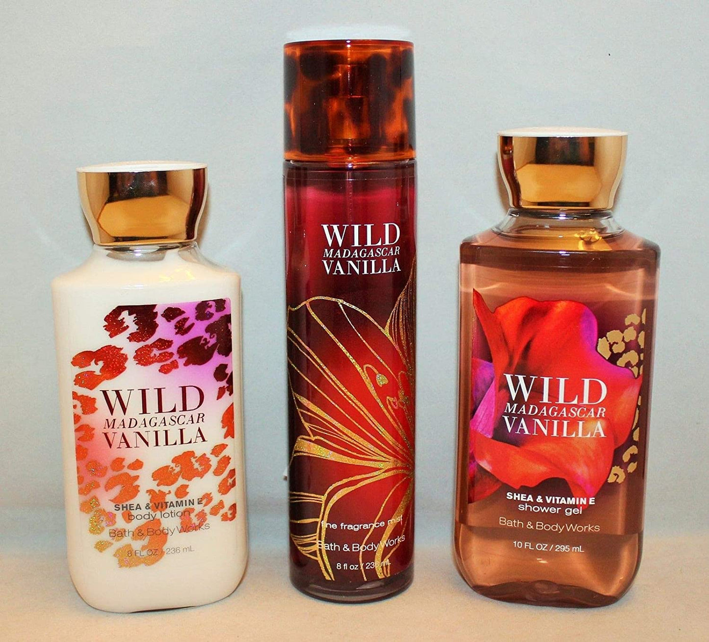 Bath & Body Works Wild Madagascar Vanilla Set, Body Lotion 8 Oz, Shower Gel 10 Oz & Fragrance Mist 8 Oz Health & Beauty > Personal Care > Cosmetics > Bath & Body Bath & Body Works