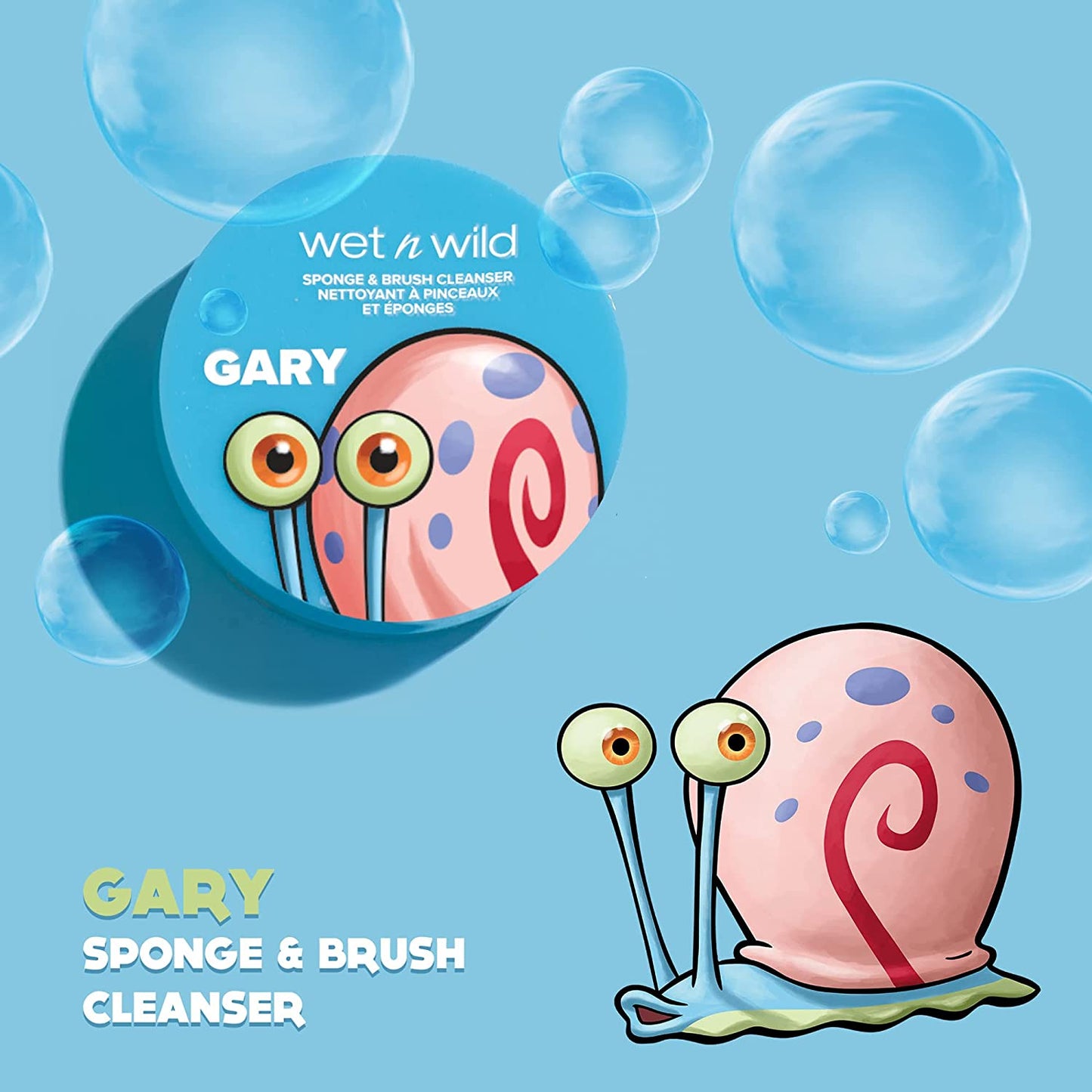 Wet N Wild Soap Suds Sponge + Brush Cleanser Bob Squarepants Makeup Tools Brush Cleaner Solution, Gary the Snail, 1.05 Ounce (1114234) Health & Beauty > Personal Care > Cosmetics > Cosmetic Tools > Makeup Tools wet n wild