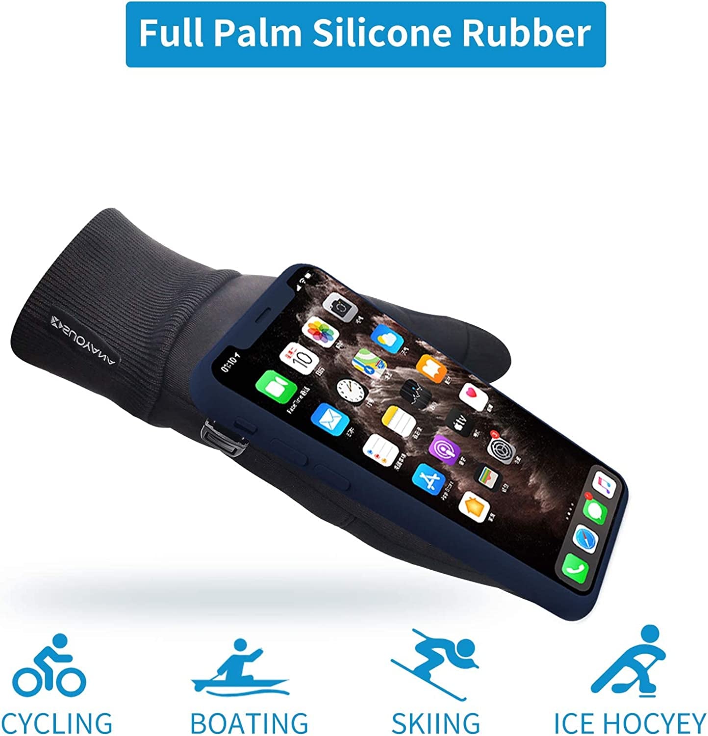 SUOYANA Winter Gloves Touch Screen Gloves Warm Waterproof Windproof Full Palm Non-Slip Lightweight for Women and Men Running,Walking,Cycling,Driving in Cold Weather Apparel & Accessories > Clothing Accessories > Gloves & Mittens SUOYANA