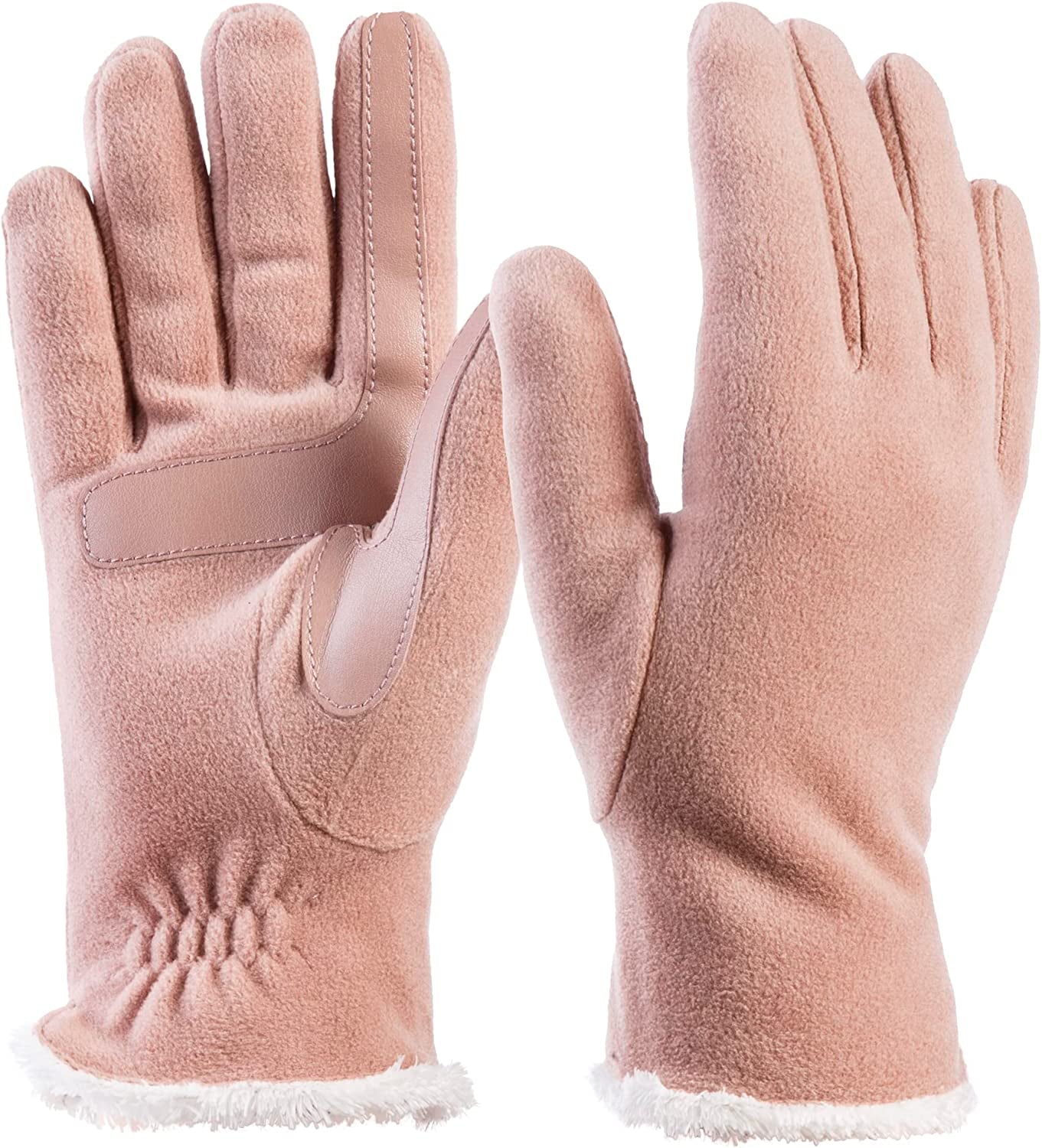 Isotoner Womens Stretch Fleece Gloves with Microluxe Lining and Smart Touch Technology Apparel & Accessories > Clothing Accessories > Gloves & Mittens KYLIE MAX Light Pink - Recycled and Smartdri One Size