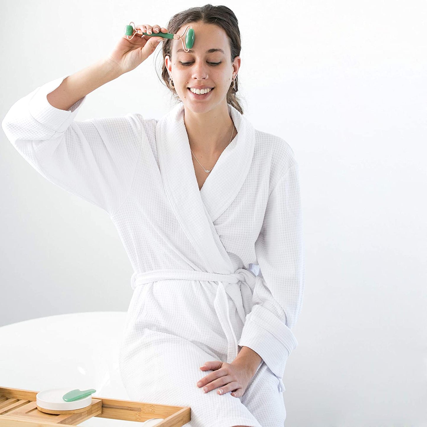 WITTY Jade Face Roller and Gua Sha Set in Hand-Drawn Giftbox - Gua Sha Stone, Face Massager Roller, Beauty Massage Face Scraper Tools - Guasha Tool for Face Roller Skin Care, Eyes, Neck - Extra Pouch Health & Beauty > Personal Care > Cosmetics > Cosmetic Tools > Skin Care Tools WITTY