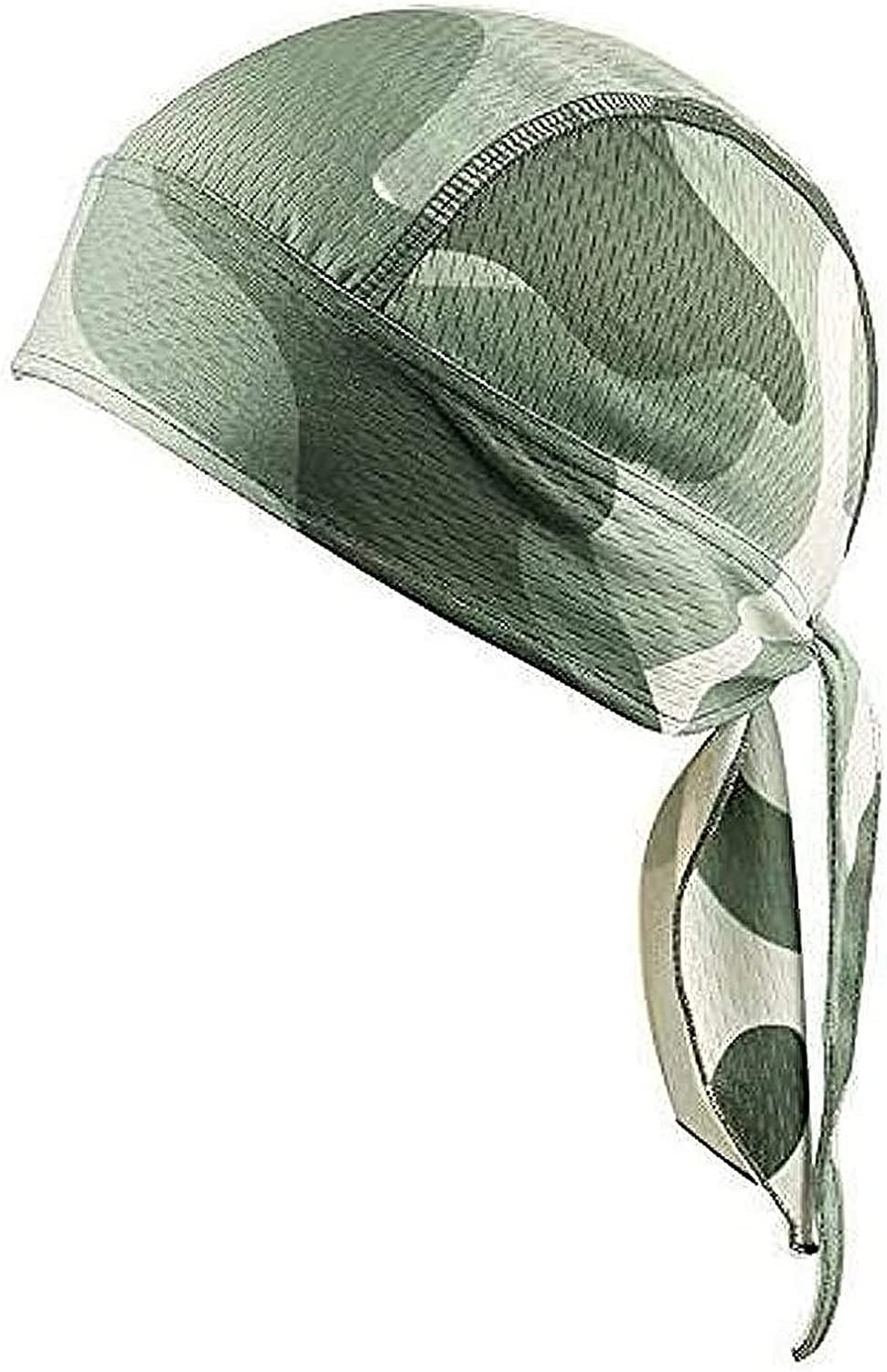 Beanie Skull Cap Quick Dry Adjustable Stretch Head Scarf Wrap Bandana Men Women Apparel & Accessories > Clothing Accessories > Bandanas & Headties HZQDLN Green