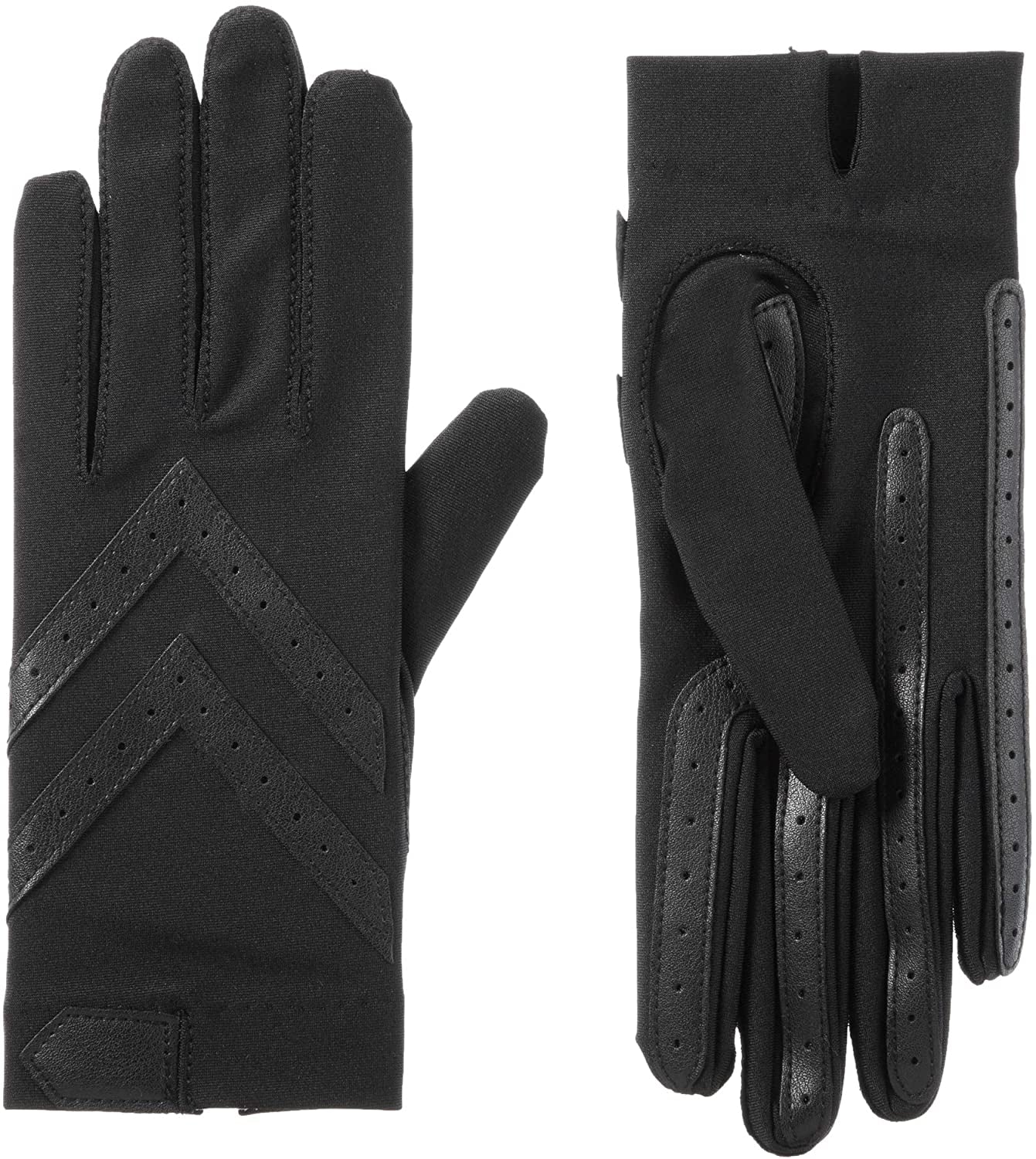 Isotoner Women'S Spandex Shortie Touchscreen Gloves Apparel & Accessories > Clothing Accessories > Gloves & Mittens isotoner Black - Smartdri Large-X-Large