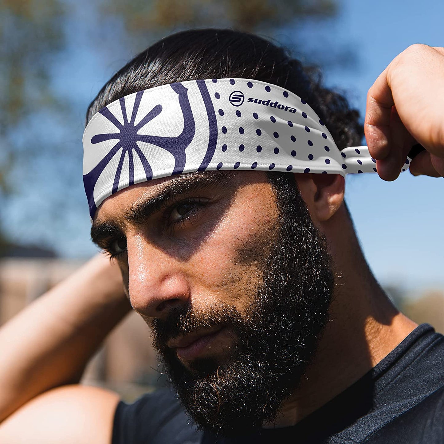 Suddora Daniel-San Lotus Tie Headband - Fashion, Summer, Karate, Outdoor and Sports Apparel & Accessories > Clothing Accessories > Bandanas & Headties Suddora