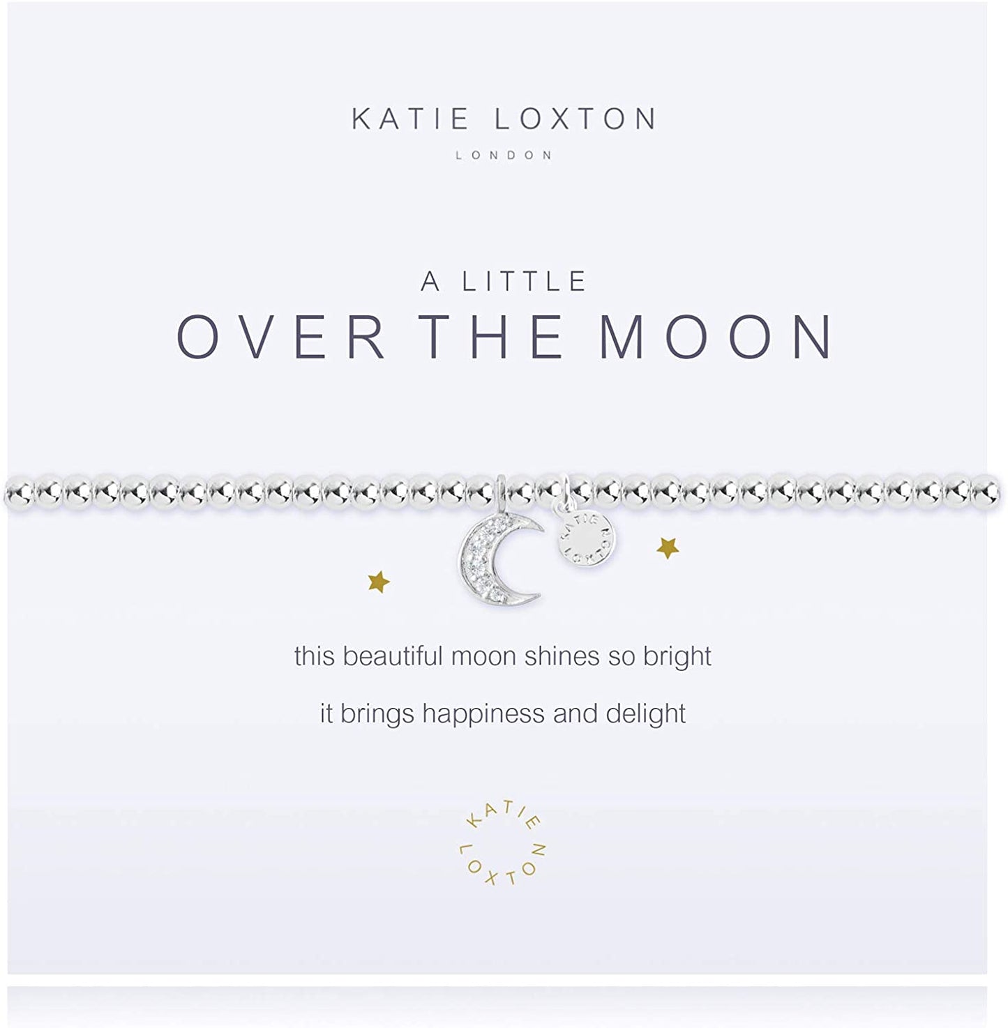 KATIE LOXTON a Little Magic Womens Stretch Adjustable Band Fashion Charm Bracelet Apparel & Accessories > Jewelry > Bracelets Katie Loxton Over the Moon