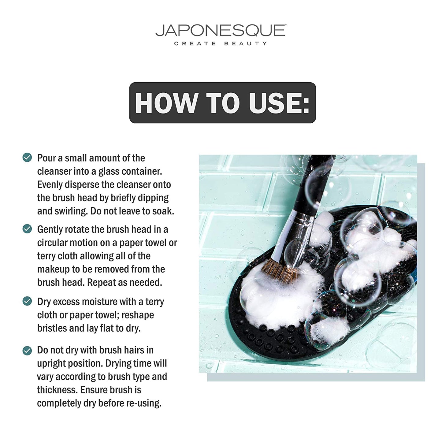Japonesque Makeup Brush Cleansing Spray for Prolonged Performance of Natural and Synthetic Brushes, Cleans Brushes of All Types of Makeup, Rosewater Scent, 4Oz Health & Beauty > Personal Care > Cosmetics > Cosmetic Tools > Makeup Tools KYLIE MAX