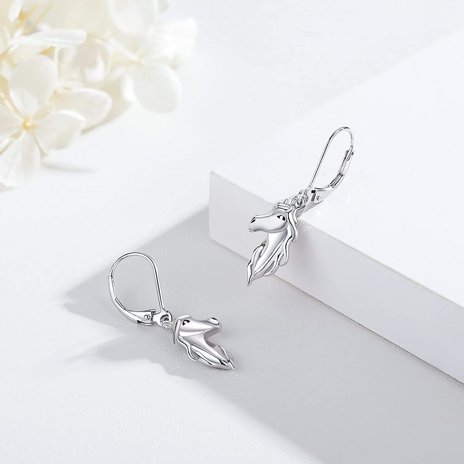 Horse Earrings 925 Sterling Silver Animal Horse Stud Earrings Horse Jewelry Gifts for Mother'S Day Women Girls Teens Horse Lovers Apparel & Accessories > Jewelry > Earrings Silikepa