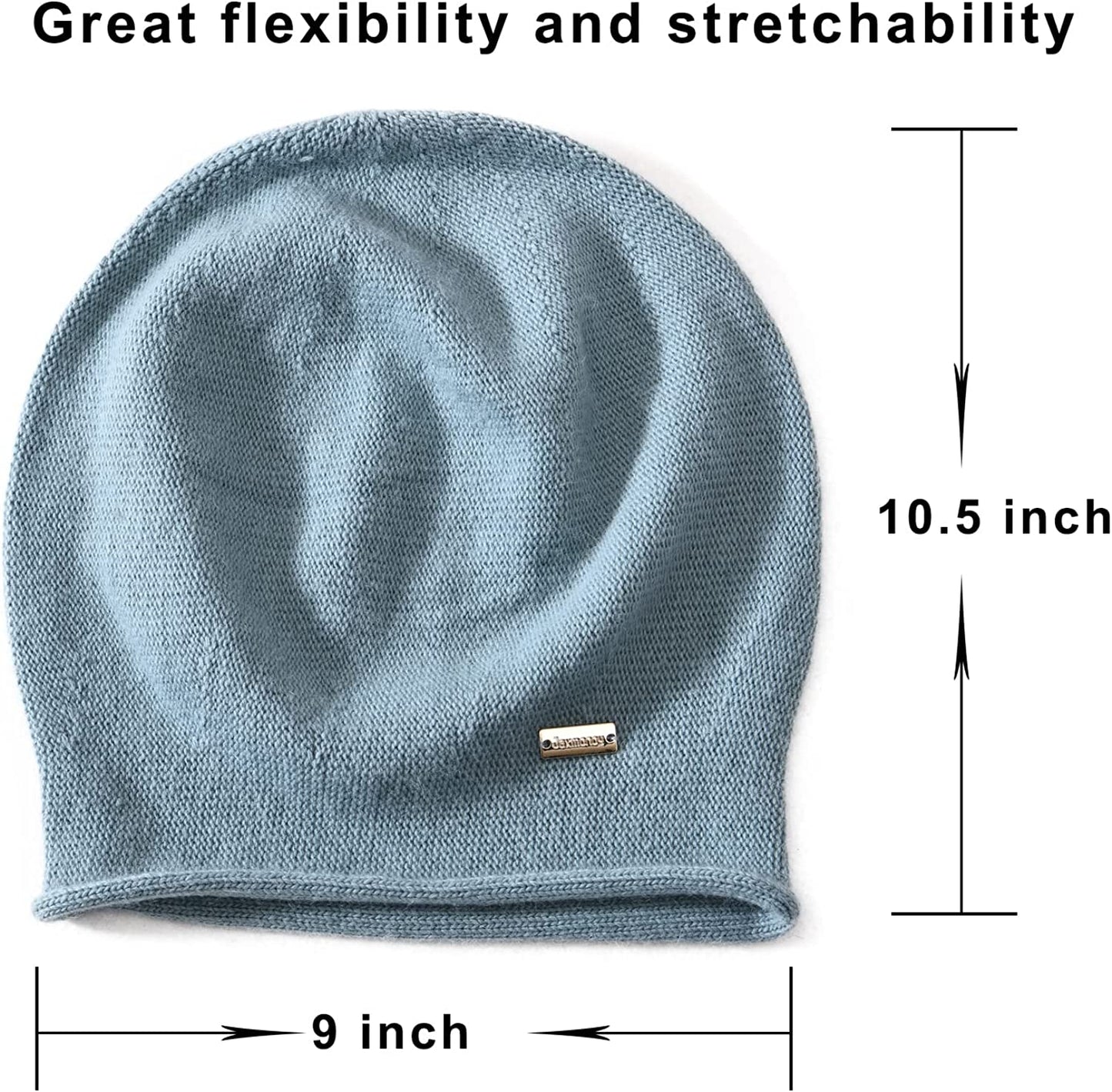 Jaxmonoy Cashmere Slouchy Knit Beanie Hat for Women Winter Soft Warm Ladies Wool Knitted Skull Beanies Cap Apparel & Accessories > Clothing Accessories > Hats jaxmonoy