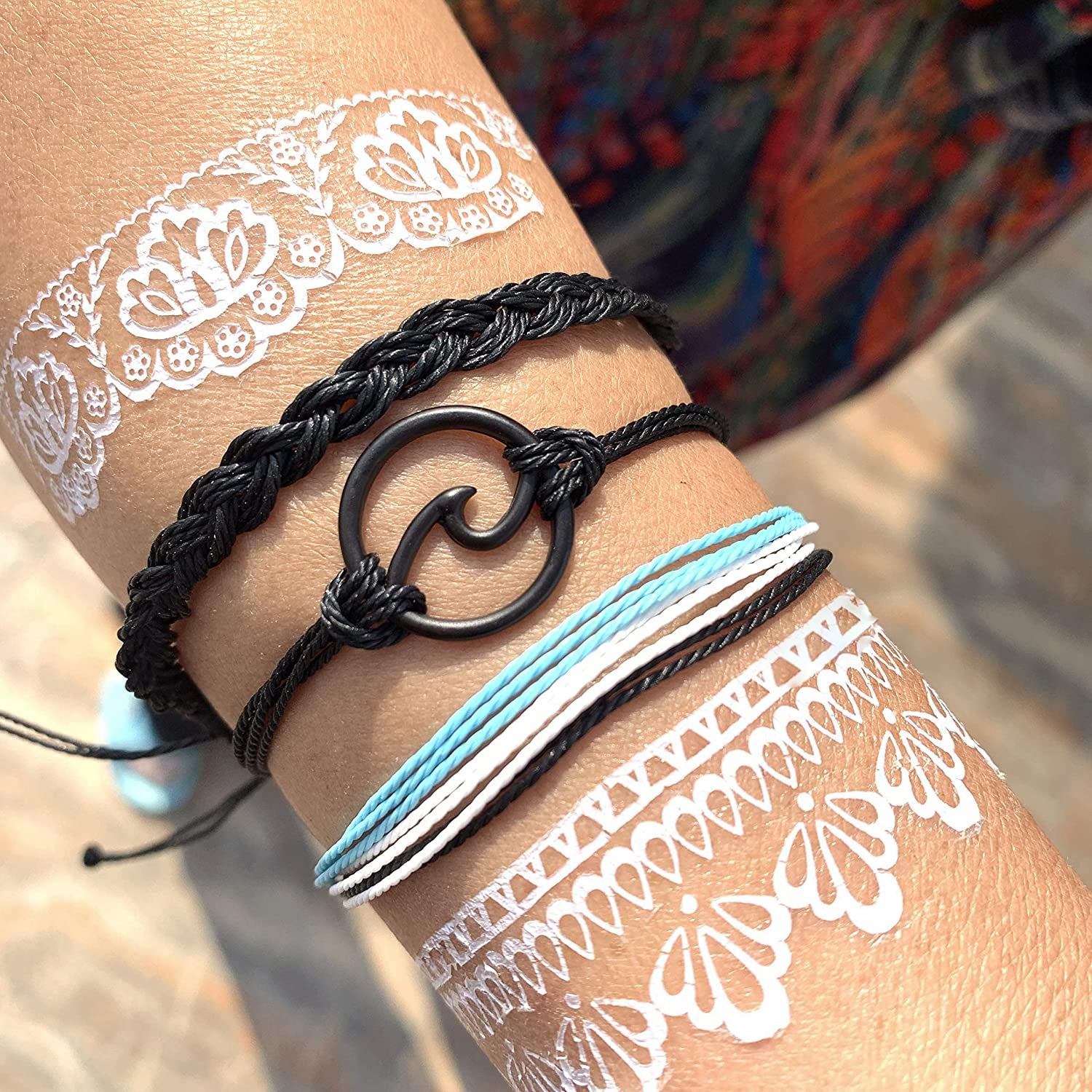 HUASAI Vsco String Bracelets for Teen Girls Women Waterproof Boho Rope Bracelets Wave Surfer Bracelets Summer Beach Anklets Apparel & Accessories > Jewelry > Anklets HUASAI