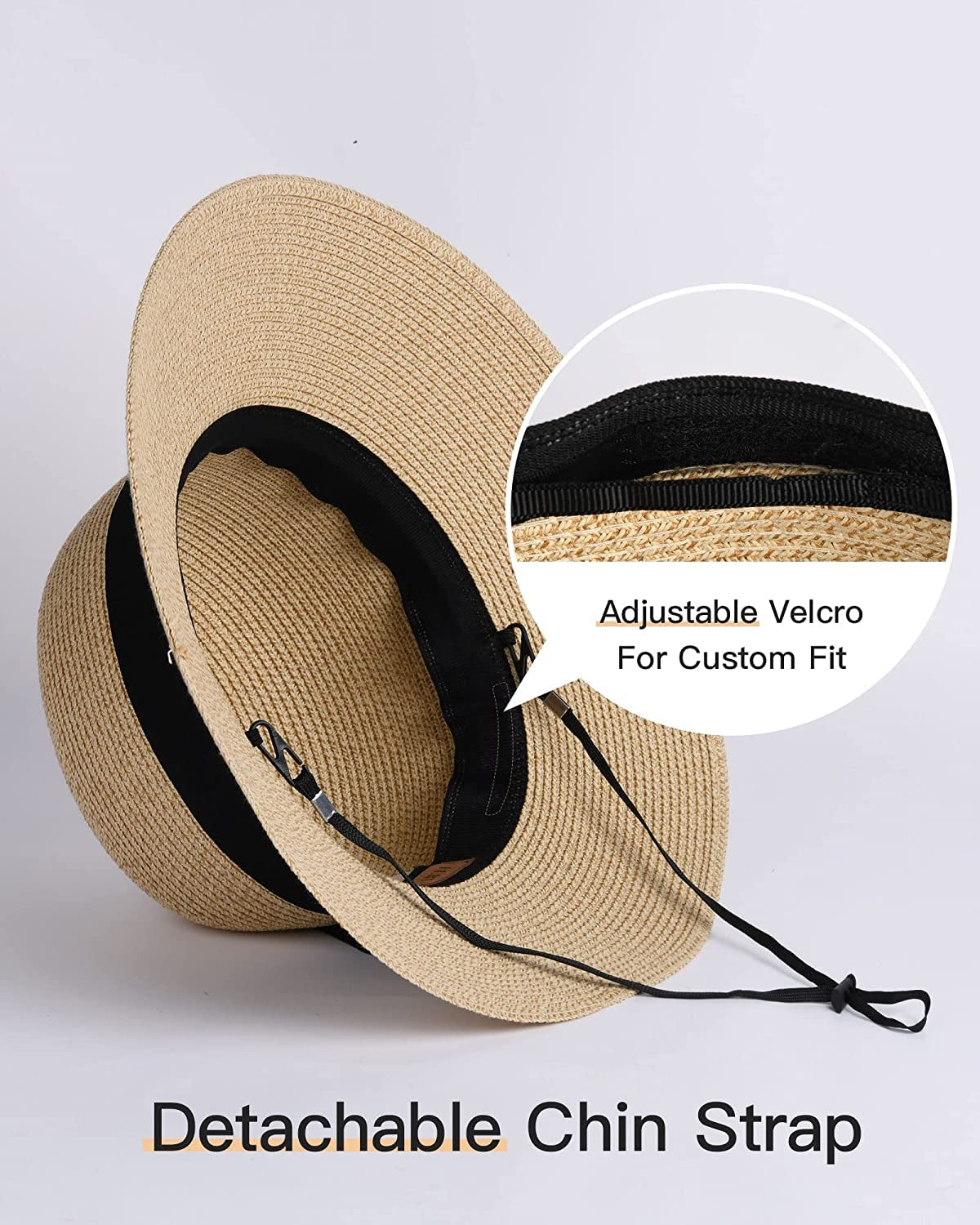 FURTALK Womens Beach Sun Straw Hat UV UPF50 Travel Foldable Brim Summer UV Hat Apparel & Accessories > Clothing Accessories > Hats KYLIE MAX