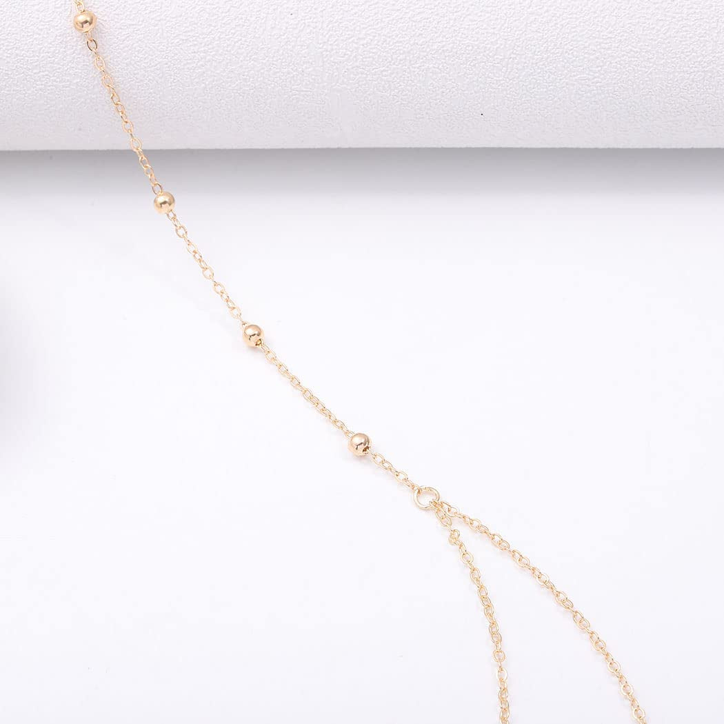 Jerany Boho Gold Body Chain Small Bead Sexy Bra Bikini Waist Body Necklace Beach Body Chains for Women and Girls Apparel & Accessories > Jewelry > Body Jewelry Jerany