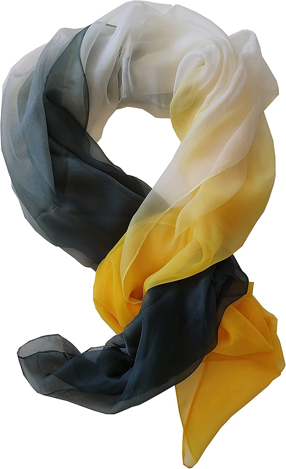 ORUAZ Long Lightweight Women'S Fashion, Evening or Party Scarves, Wrap, Shawl, Wedding Accessory, Sheer and Silky Apparel & Accessories > Clothing Accessories > Scarves & Shawls ORUAZ Yellow/Black