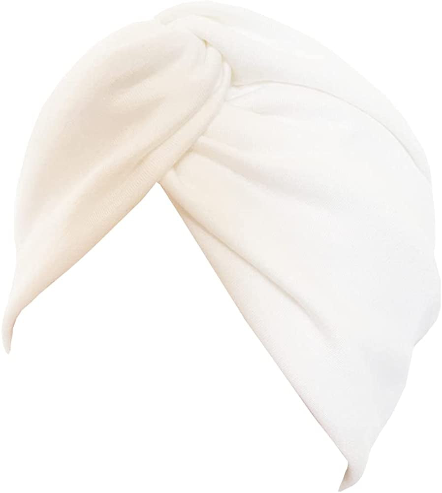Beauty YFJH Chemo Sleep Turban Headwear Scarf Beanie Cap Hat for Cancer Patient Hair Loss Apparel & Accessories > Clothing Accessories > Headwear beauty YFJH White