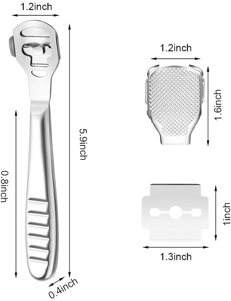 Codream Pedicure Callus Shaver Foot File Care Hard Skin Remover Callus Shaver Sets with Case, Foot File Heads & 10 Replacement Blade Health & Beauty > Personal Care > Foot Care Codream