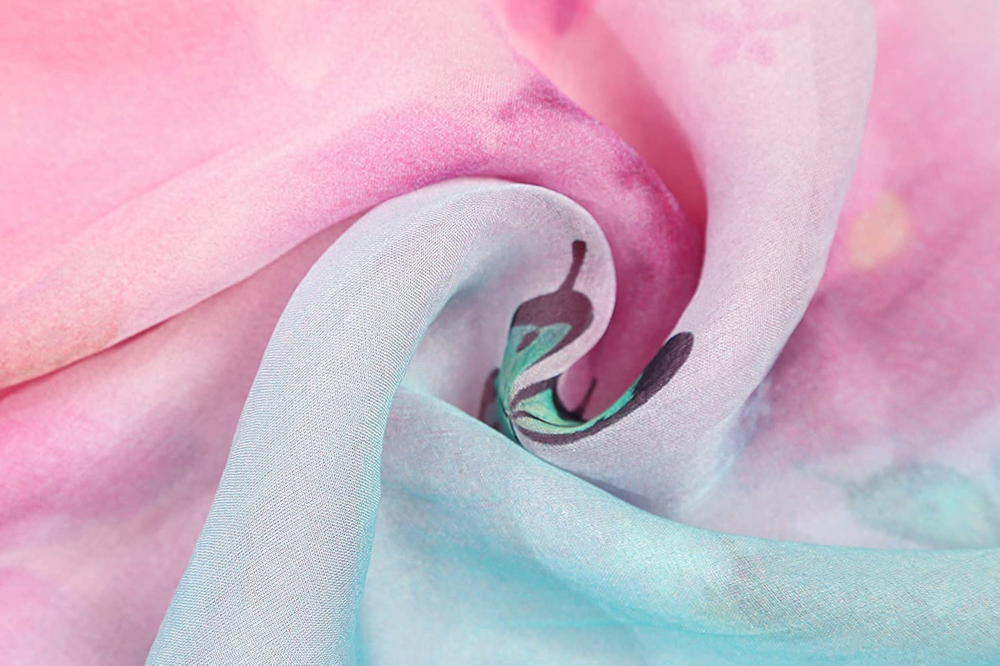 Women Fashion Silk Scarf Oblong Floral Oversize Soft Shawl Beach Wrap Apparel & Accessories > Clothing Accessories > Scarves & Shawls Just4Beauty