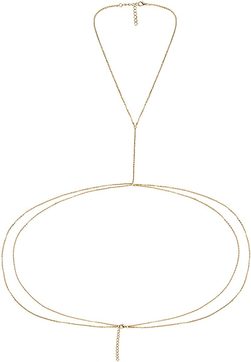 Bestjybt Fashion Women Body Belly Waist Charm Chain Bikini Beach Pendant Necklace Gold Apparel & Accessories > Jewelry > Body Jewelry Bestjybt