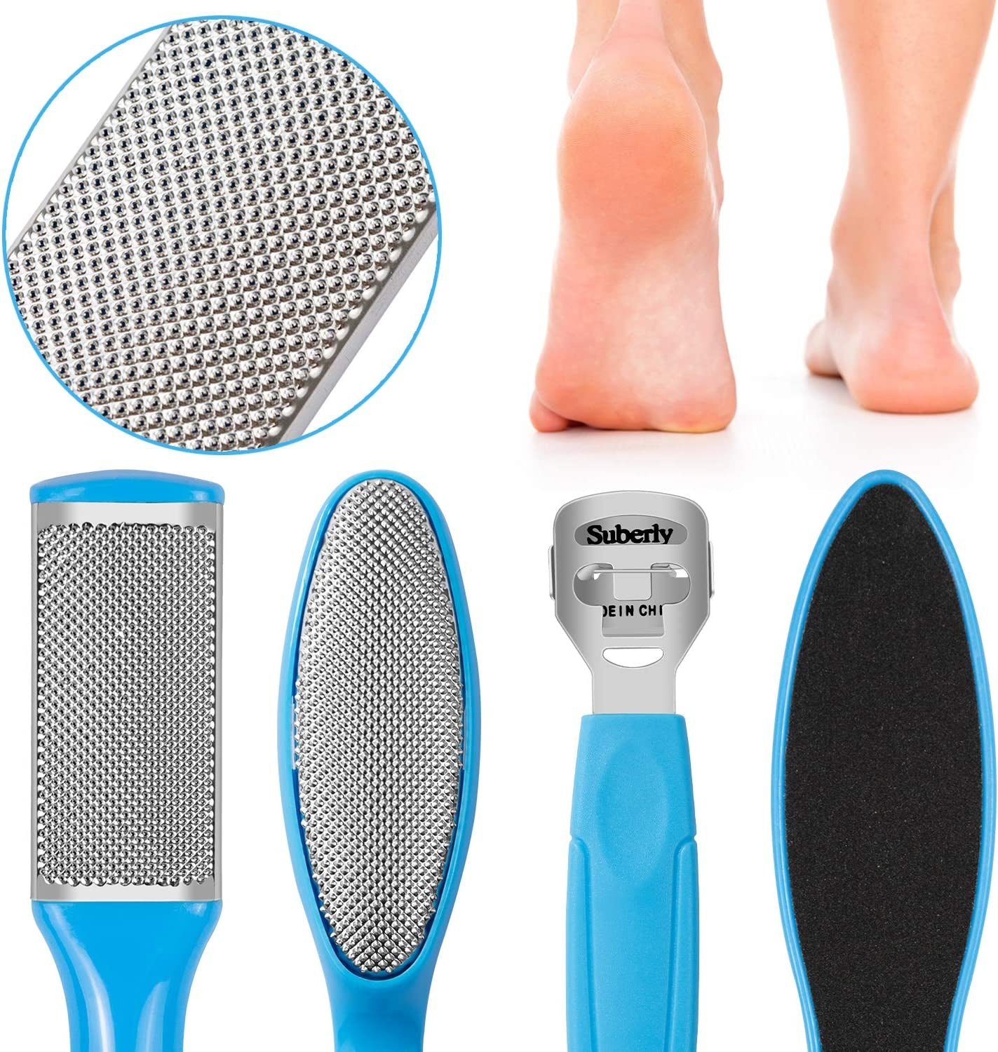 EAONE Professional Pedicure Tools Set, 20 in 1 Foot Files Callus Remover for Feet, Stainless Steel Foot Scrubber Rasp Heel Dead Skin Removal Pedicure Kit for Women and Men Foot Care at Home and Salon Health & Beauty > Personal Care > Foot Care EAONE