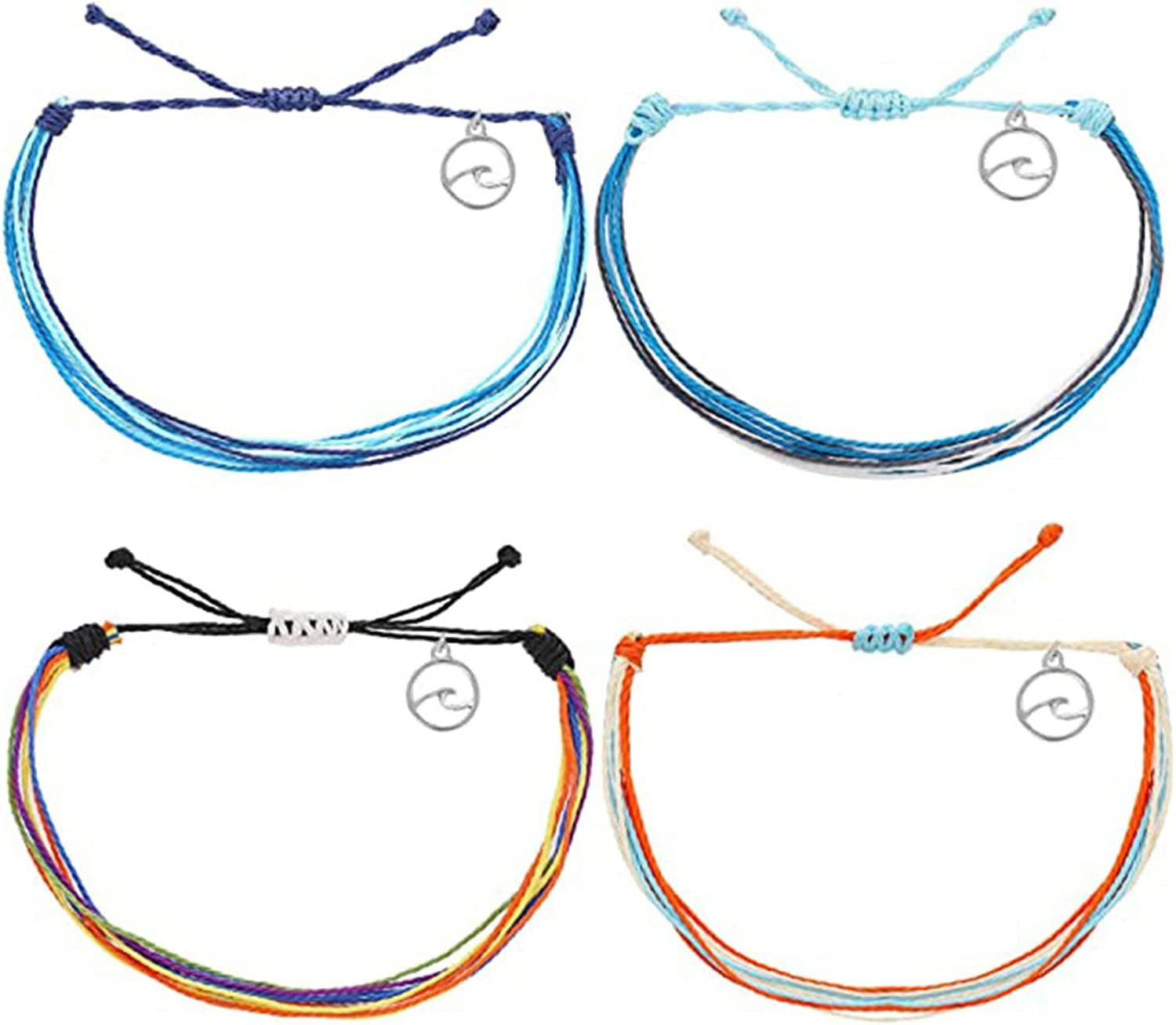 Choice of All String Bracelets for Teen Girls Boho Waterproof Bracelets Ankle Bracelets for Girls Christmas Gifts Wave Surfer Bracelets Summer Beach Anklets Apparel & Accessories > Jewelry > Anklets choice of all 4 set