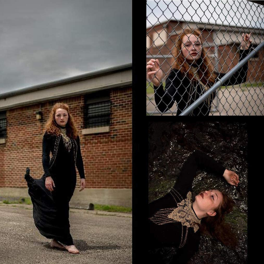 Gold Fine Chain Flower Lace Bikini Body Chain Necklace Jewelry for Women Apparel & Accessories > Jewelry > Body Jewelry Aomcisi