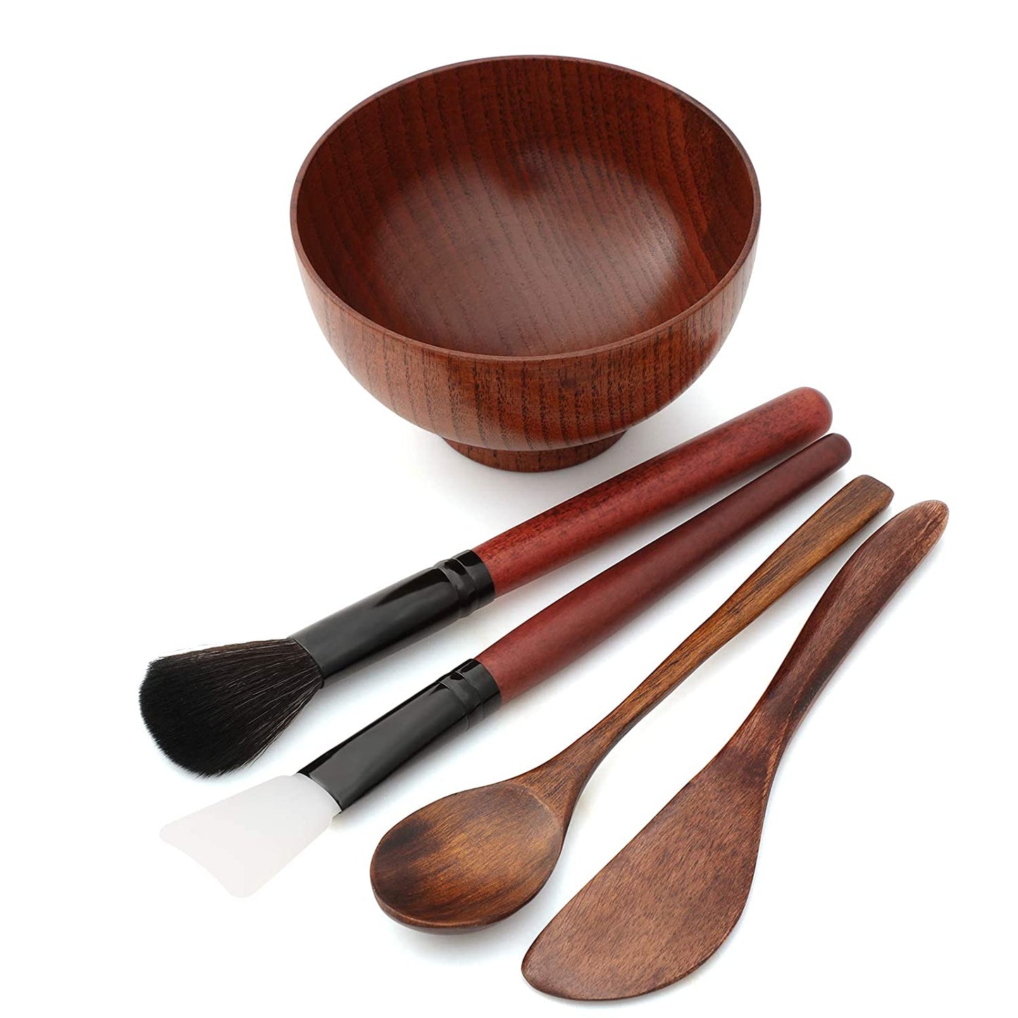 MWOOT DIY Facial Mask Bowl Set, 5-Pack DIY Clay Mask Mixing Kit with Brushes and Bowl, Mask Mixing Tools for Mixing Clay Mask DIY - Brown Health & Beauty > Personal Care > Cosmetics > Cosmetic Tools > Skin Care Tools MWOOT