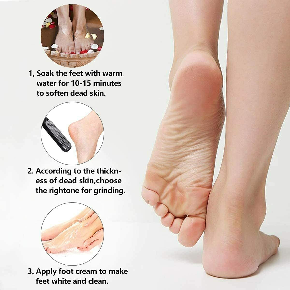 Professional Pedicure Kit Pedicure Tools , DHGMV Foot Scrubber Foot Care Kit, Foot File Callus Remover, Pedicure Set to Remove Hard Skin for Men Women Salon Home Health & Beauty > Personal Care > Foot Care DHGMV