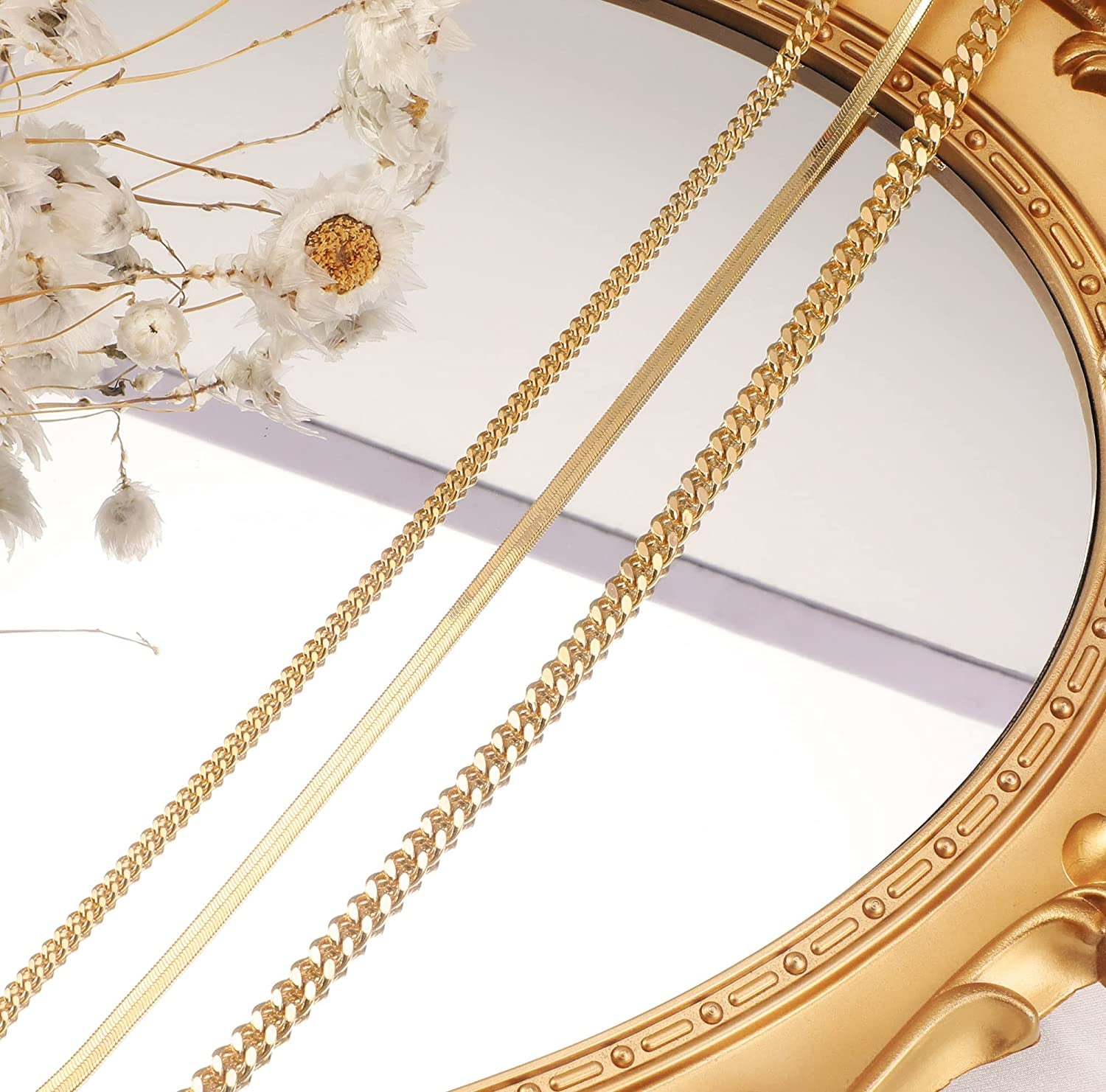 DEARMAY Gold Anklets for Women 14K Gold Ankle Bracelets for Women Waterproof Cuban Link Anklets Set Layered Anklet Bracelets for Women Anklet for Women Gold Jewelry Gift Apparel & Accessories > Jewelry > Anklets DEARMAY