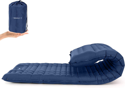 Inflating Sleeping Pad for Camping.Lorpect 4.5 in Thick Sleeping Mat .Compact Waterproof Camping Air Mattress with Pillow.Foot Pressure Inflatable Camping Pads for Backpacking & Hiking.Blue Apparel & Accessories > Jewelry > Anklets Lorpect Blue