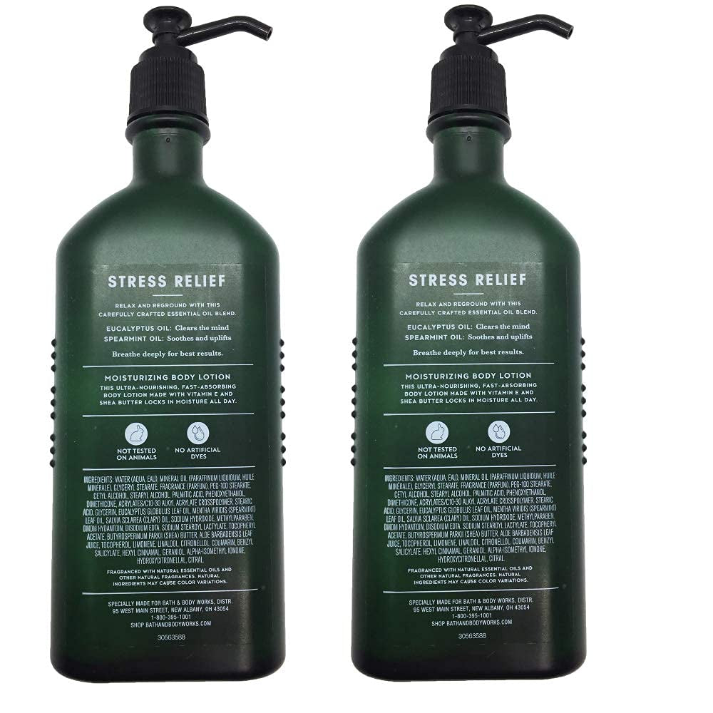 Bath & Body Works Aromatherapy Stress Relief - Eucalyptus + Spearmint Body Lotion, 6.5 Fl Oz, 2-Pack Health & Beauty > Personal Care > Cosmetics > Bath & Body Bath & Body Works