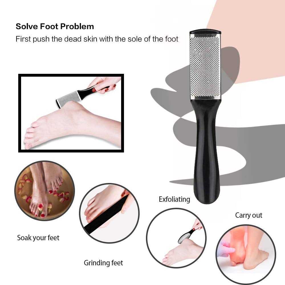 Pedicure Kit Set 18 in 1, Doni Foot Scrubber Pedicure Tools Set, Stainless Steel Foot Care Tools, Foot Rasp, Foot Dead Skin Remover, Callus Remover for Feet, Pedicure Kit for Men Women Gift Health & Beauty > Personal Care > Foot Care Madala