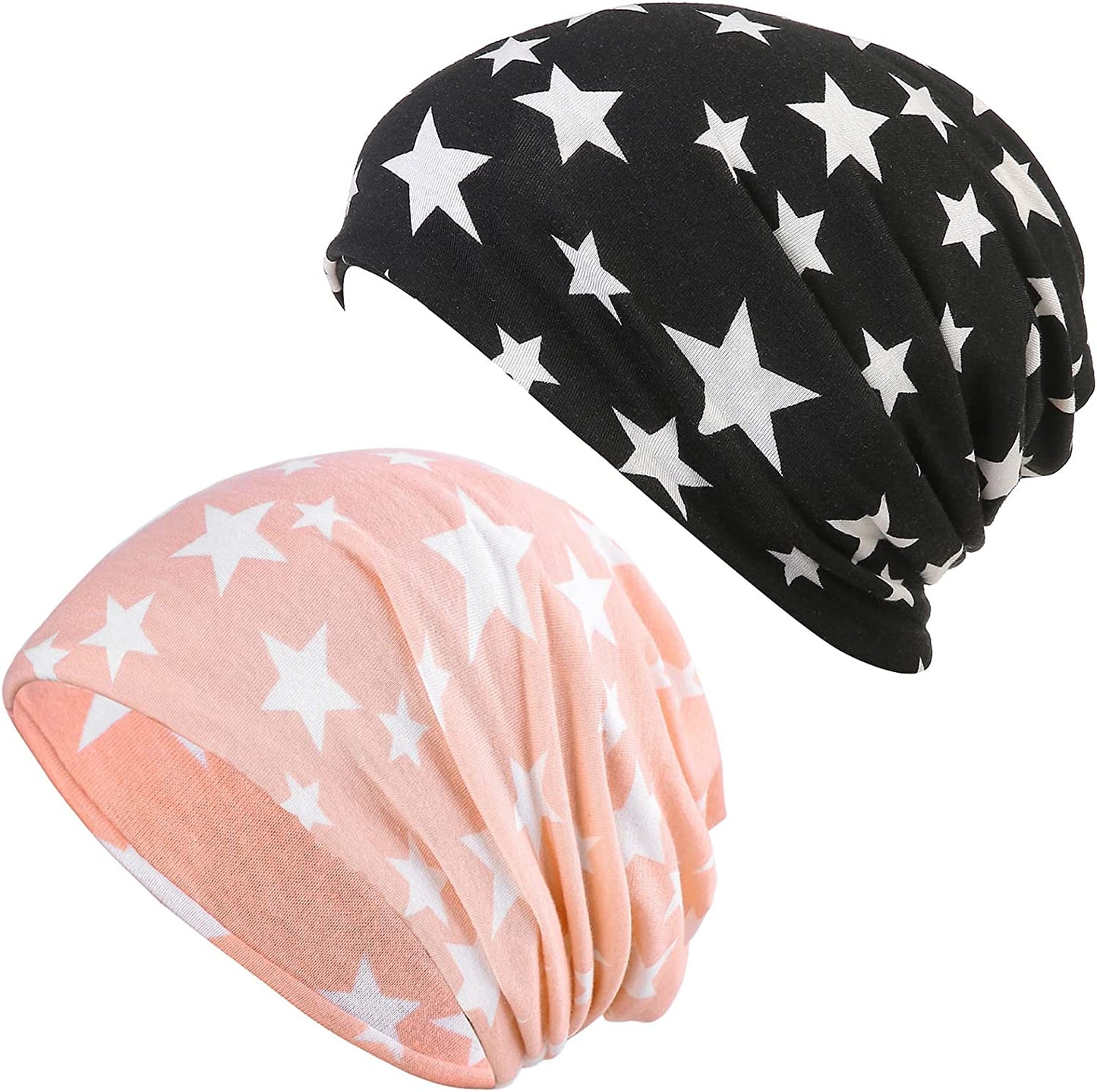 HONENNA Printed Turban Headband Chemo Cap Soft Sleep Beanie Apparel & Accessories > Clothing Accessories > Headwear HONENNA 2 Pack Style 5