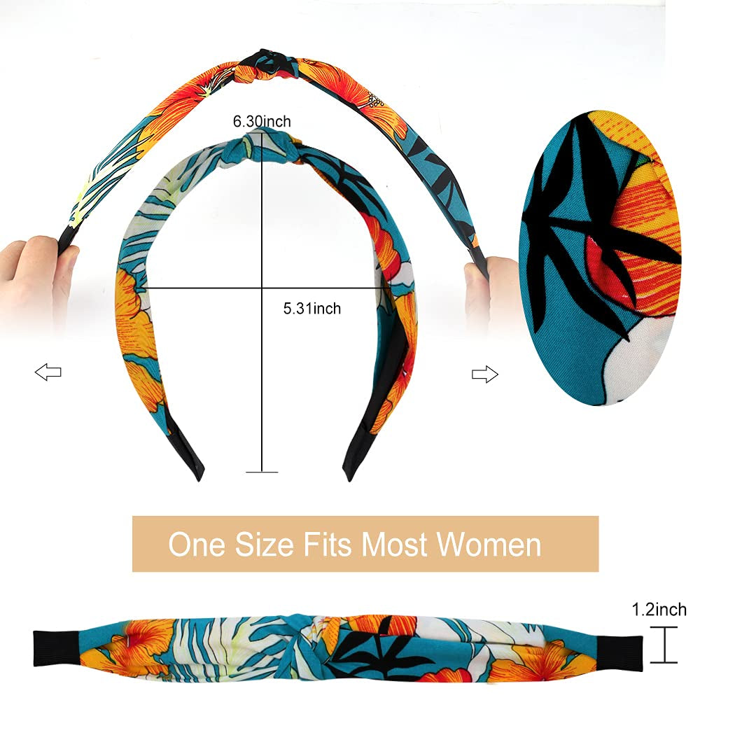 TOBATOBA 10 Piece Womens Headbands Set Knotted Headbands for Women Summer Floral Headbands Bow Knot Headband Twist Turban Headband Cross Knot Wide Headbands Bandana Hair Accessories for Women Apparel & Accessories > Clothing Accessories > Bandanas & Headties TOBATOBA