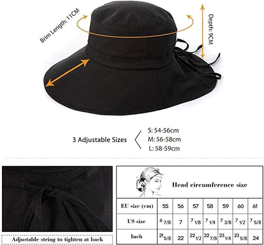 Comhats Womens Summer Flap Cover Cap Cotton UPF 50+ Sun Shade Hat with Neck Cord Apparel & Accessories > Clothing Accessories > Hats Comhats