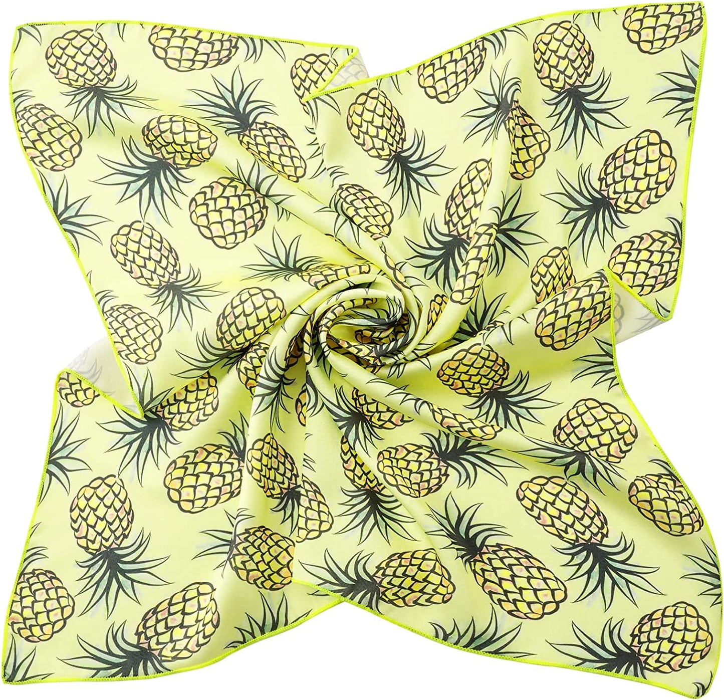 GERINLY Cute Bandana for Women Fruits Printed Square Hair Scarf Headband Summer Accessories Apparel & Accessories > Clothing Accessories > Bandanas & Headties GERINLY Q-pineapple