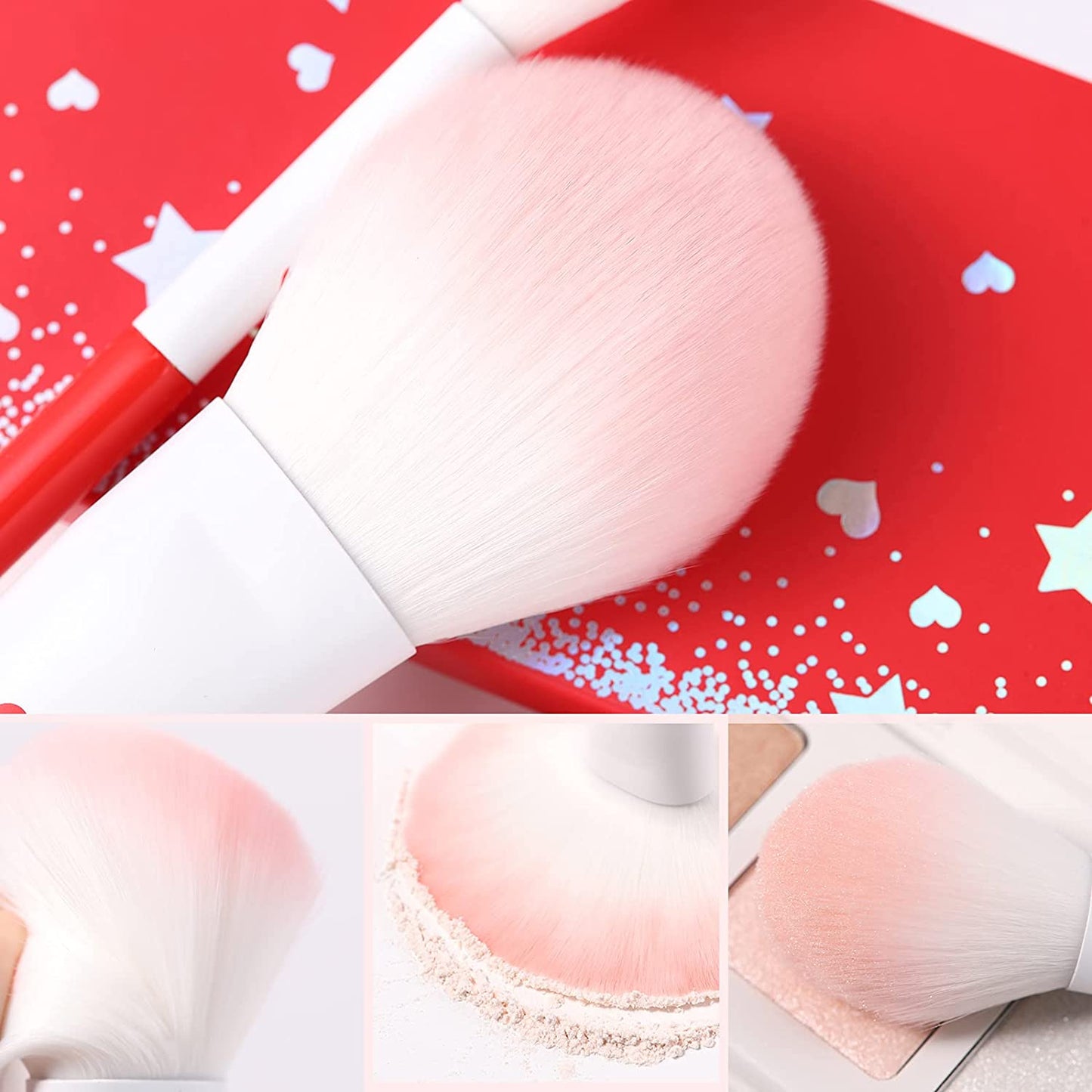 Docolor Makeup Brushes 32 Piece Period Red Professional Makeup Brush Set Premium Gift Kabuki Foundation Blending Face Powder Blush Contour Eye Shadows Eyebrow Eyeliner Make up Tools Kit Health & Beauty > Personal Care > Cosmetics > Cosmetic Tools > Makeup Tools Docolor