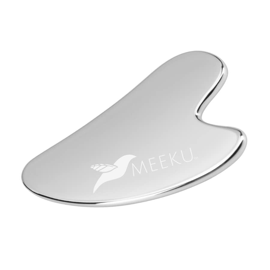 MEEKU Gua Sha Stainless Steel Tool, Gua Sha Facial Tools, Stainless Steel Guasha Tool for Face & Body, Stainless Steel Guasha | Prevents Wrinkles | Tightening & Increased Circulation | Fascia Release Health & Beauty > Personal Care > Cosmetics > Cosmetic Tools > Skin Care Tools MEEKU