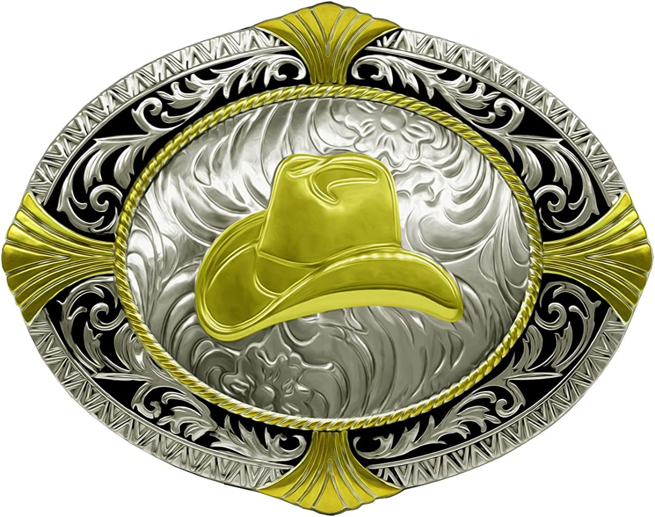 Moranse Religion Cross Cowboy Kneeling Prayer and Horse Design Belt Buckles Apparel & Accessories > Clothing Accessories > Belt Buckles Moranse Cowboy Hat 3