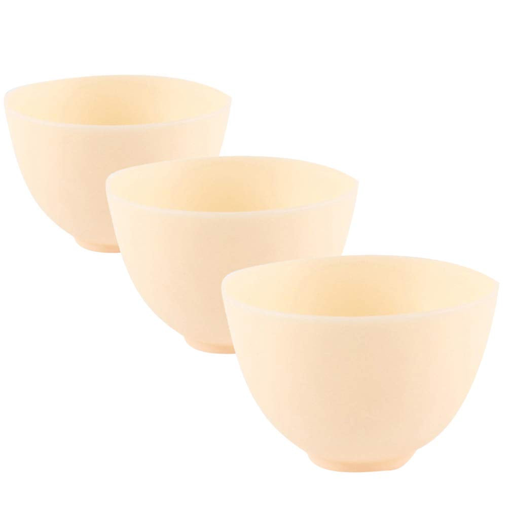 Healifty 3Pcs Diy Face Mixing Bowl Face Mask Bowl Facial Mud Bowl Silicone Bowl Cosmetic Beauty Tool for Home Salon Spa Face Skin Applicator Bowl (White) Health & Beauty > Personal Care > Cosmetics > Cosmetic Tools > Skin Care Tools Healifty Yellow