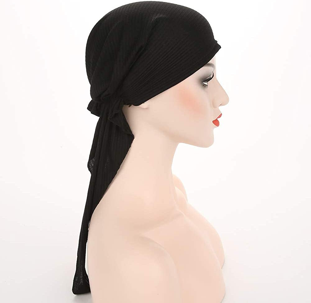 Fxhixiy Womens Turban Chemo Hat Head Scarves Slip-On Pre-Tied Headwear Bandana Sleep Hair Cover Apparel & Accessories > Clothing Accessories > Headwear Fxhixiy