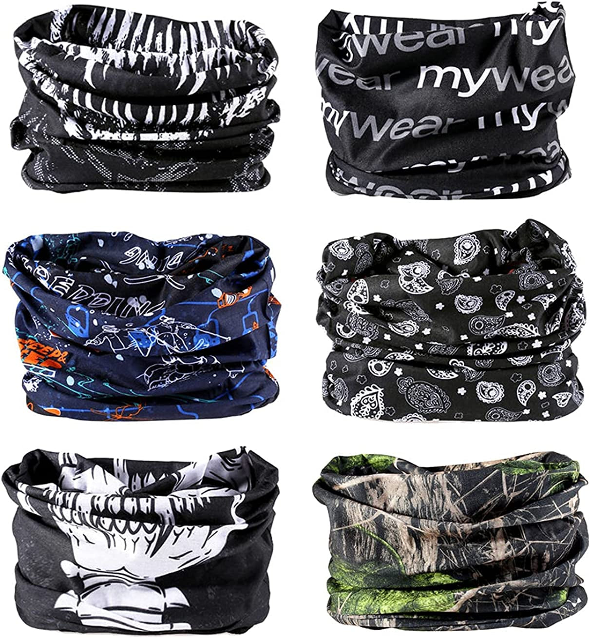 Kingree 6PCS Outdoor Magic Scarf, Elastic Headbands, Headscarves, Headwear, Mask Apparel & Accessories > Clothing Accessories > Headwear KINGREE Darkness 3