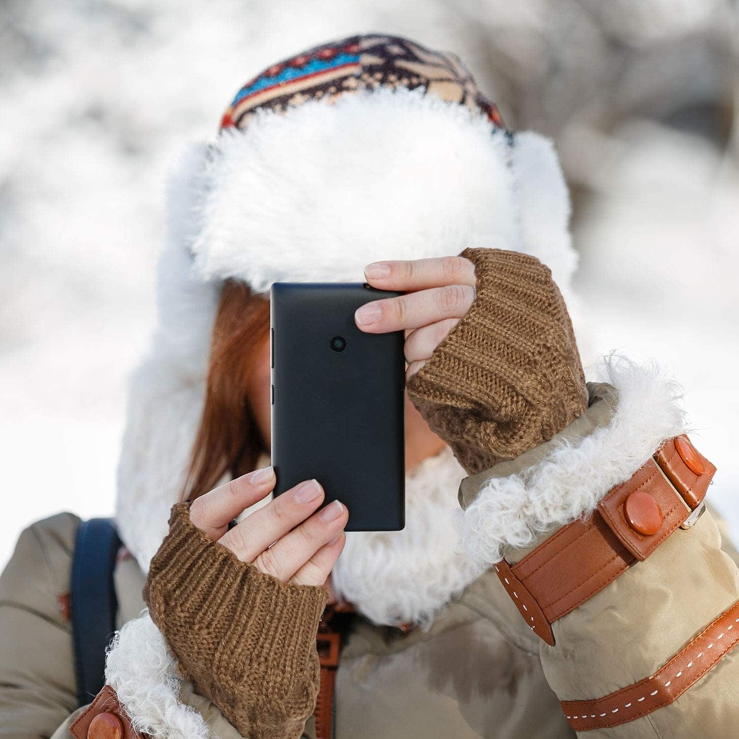 8 Pairs Women Winter Knit Fingerless Gloves Crochet Thumbhole Arm Warmer Mittens Apparel & Accessories > Clothing Accessories > Gloves & Mittens SATINIOR