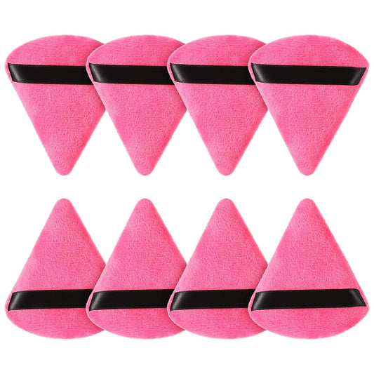 8 Pieces Large Powder Puff Triangle Face Makeup Cotton Sponge for Loose Powder Soft Body Cosmetic Foundation Mineral Powder Wet Dry Makeup Tool 4 X 3.15 Inches (Assorted Color) Health & Beauty > Personal Care > Cosmetics > Cosmetic Tools > Makeup Tools Maitys Pink