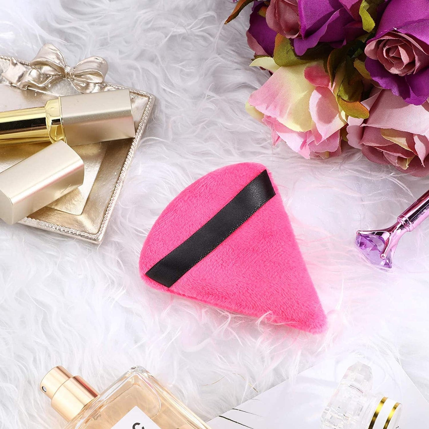 8 Pieces Large Powder Puff Triangle Face Makeup Cotton Sponge for Loose Powder Soft Body Cosmetic Foundation Mineral Powder Wet Dry Makeup Tool 4 X 3.15 Inches (Assorted Color) Health & Beauty > Personal Care > Cosmetics > Cosmetic Tools > Makeup Tools Maitys
