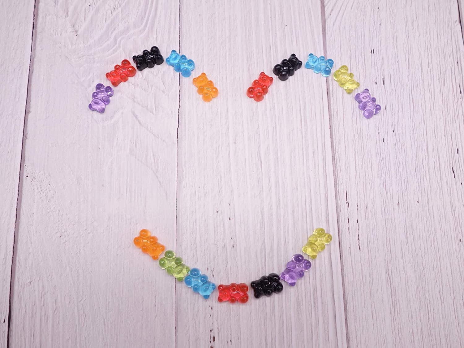 80 Pcs Candy Gummy Bear Charms Resin Bear Pendants for DIY Crafting Slime Dollhouse Decoration