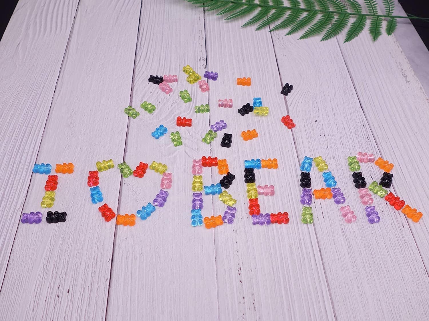 80 Pcs Candy Gummy Bear Charms Resin Bear Pendants for DIY Crafting Slime Dollhouse Decoration