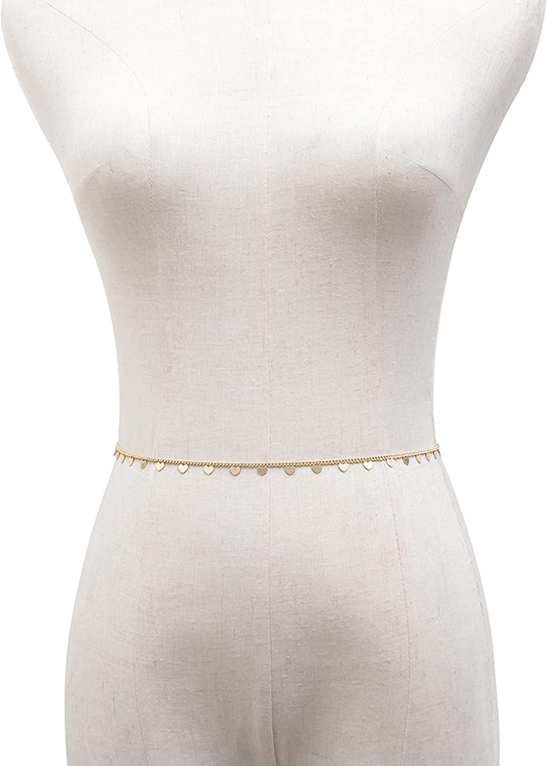 Body Chain Waist Chain Rhinestones Belly Waist Chain Jewelry Sexy Trendy Summer Beach Body Accessories for Women and Girls Apparel & Accessories > Jewelry > Body Jewelry Aonklot