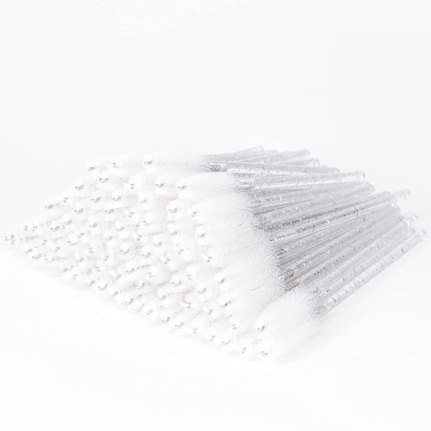 I-Laesh 100 Pcs Disposable Eyelash Brushes, Mascara Wands, Eye Lash Brush, Spoolies for Eyelash Extensions, Spoolie Eyebrow Eyeshadow Brow Makeup Supplies Kit Cleansing Glitter Applicator Tool Accessories Bristle (Crystal Pink) Health & Beauty > Personal Care > Cosmetics > Cosmetic Tools > Makeup Tools i-laesh Crystal - White