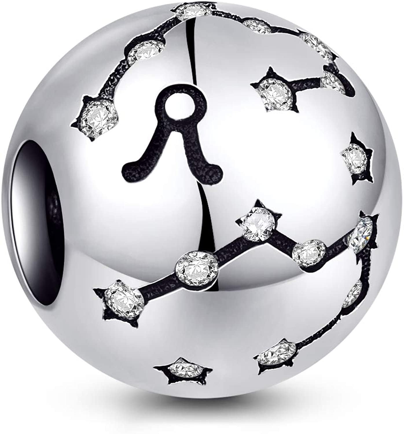 NINGAN 12 Zodiac Sign Birthday Charms - 925 Sterling Silver Charms Fits Women'S Charm Bracelet & Necklace - Birthday Gifts for Girls & Friends Apparel & Accessories > Jewelry > Bracelets NINGAN Taurus (04/21 - 05/20)