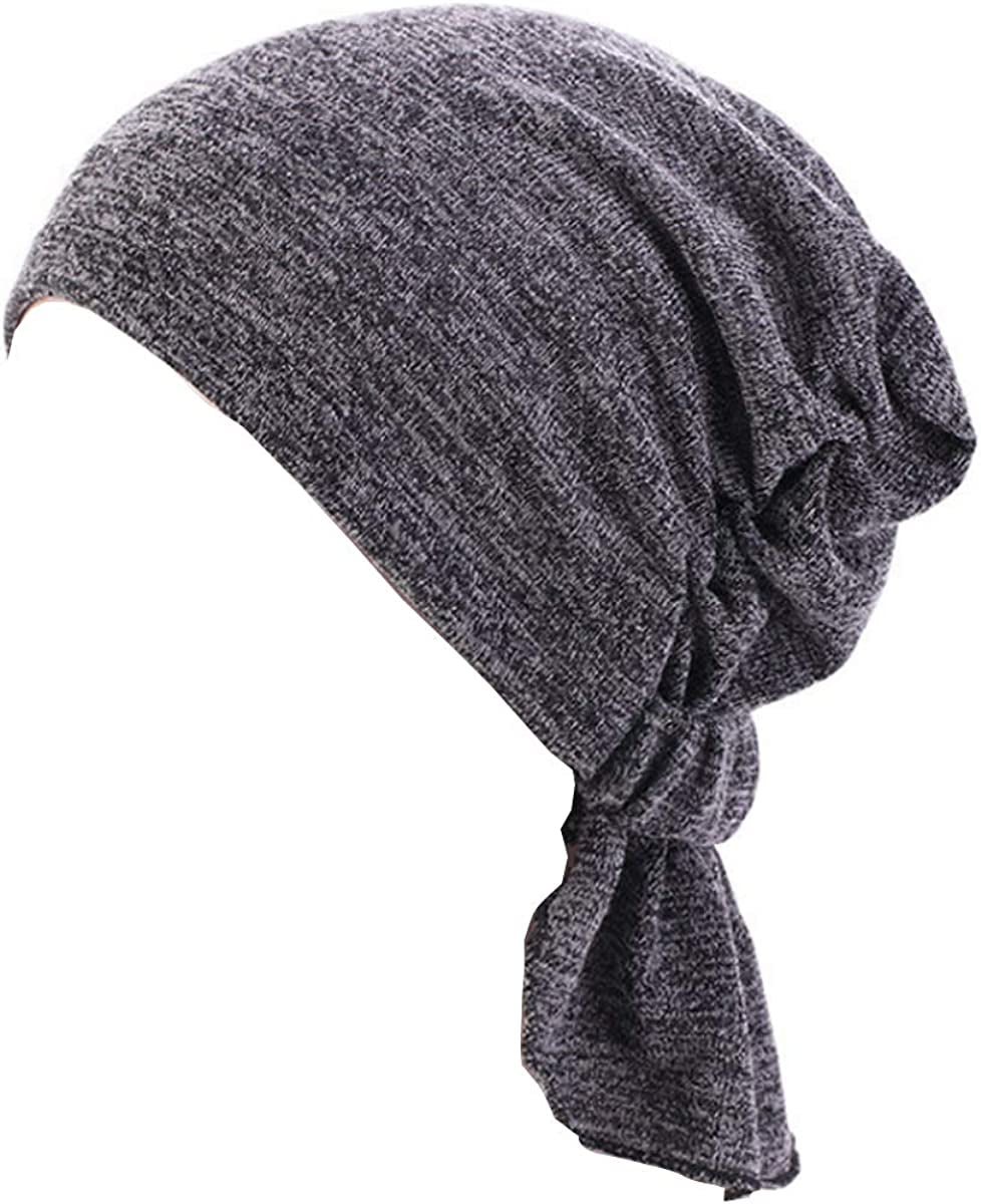 Ever Fairy 3 Colors Chemo Cancer Head Scarf Hat Cap Ethnic Cloth Print Turban Headwear Women Women'S Ruffle Beanie Scarf (3 Color Pack-A) Apparel & Accessories > Clothing Accessories > Headwear Ever Fairy