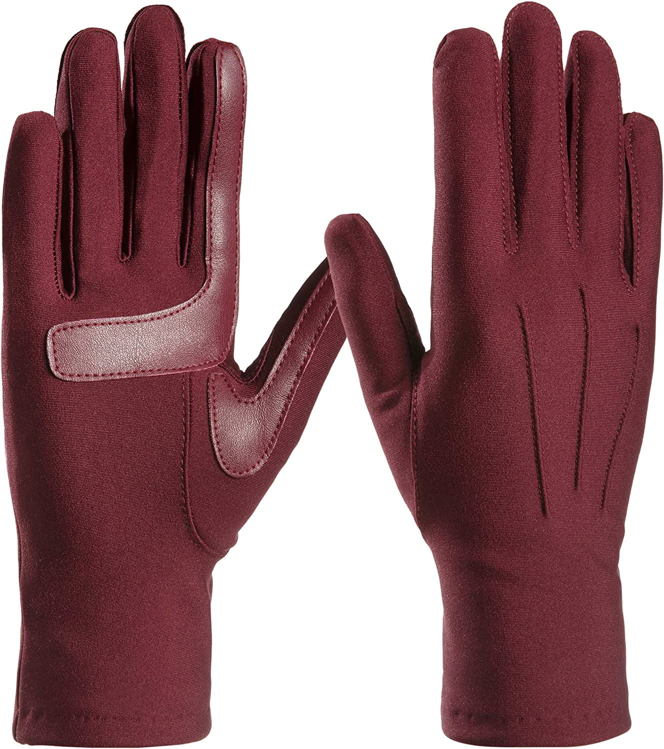Isotoner Women'S Spandex Cold Weather Stretch Gloves with Warm Fleece Lining Apparel & Accessories > Clothing Accessories > Gloves & Mittens Isotoner Plum One Size