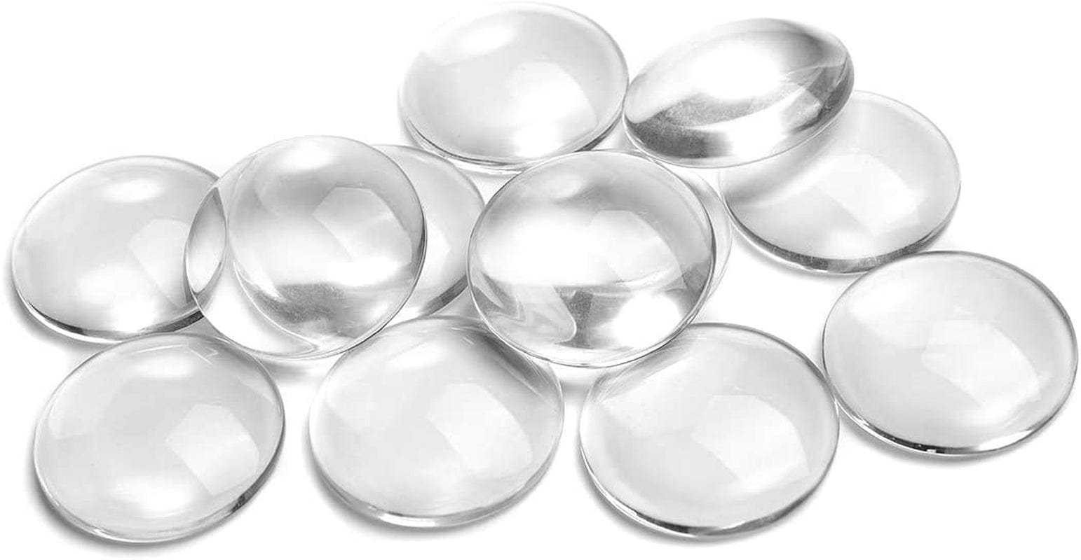 80Pcs Pendant Bezels and Clear Cabochon Domes Set for Photo Pendant Resin Craft Jewelry Making, 40Pcs Silver Pendant Trays with 40Pcs Transparent Glass Cabochons 1 Inch/25Mm Matching